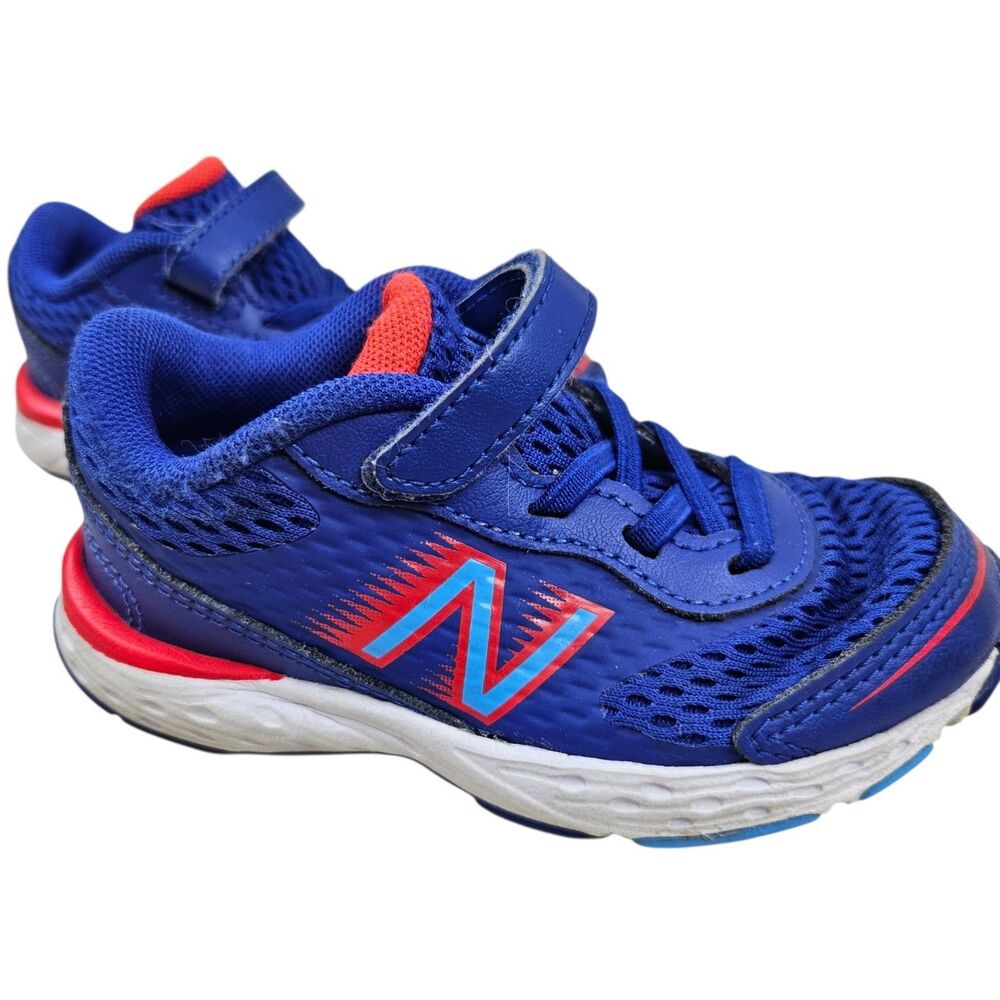 New Balance 680 V6 Youth US 7 Kids Running Shoes Blue Athletic Sneakers